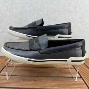 Unlisted Kenneth Cole Men 8.5 Black Penny Loafer Driver Boat Shoe